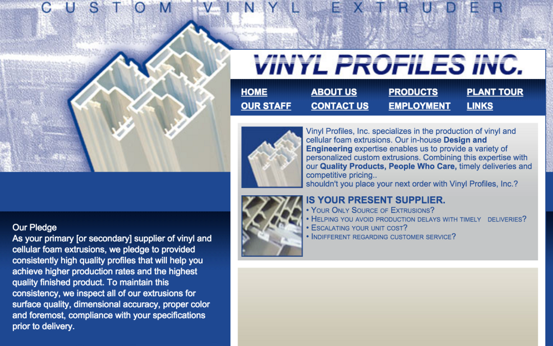 VINYL PROFILES INC. RECEIVES NATIONAL RECOGNITION FROM INDUSTRY GIANT